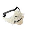 Beyond Collectibles Japanese Monster Hannya Mask Demon Oni Samurai Half Face Shield Crack (White), One size fit most, Black view 4