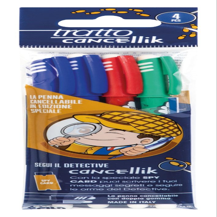 Tratto Cancellik 4 Pcs + Card Detective