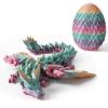 Varuotu 3D Printed Dragon Egg,Mystery Crystal Dragon Fidget Toys,Articulated Dragon,Home Desk Decor Easter Surprise Dinosaur Eggs,Adults Fidget Toys for Autism/ADHD view 3