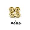 ALBARAY Upgrade Parts Compatible with HOBBYPLUS for RC 1/18 4pcs Copper Full Brass Wheel Hex Hub Adapter Rock Crawlers Upgrades Parts view 2