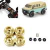 ALBARAY Upgrade Parts Compatible with HOBBYPLUS for RC 1/18 4pcs Copper Full Brass Wheel Hex Hub Adapter Rock Crawlers Upgrades Parts view 3