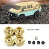 ALBARAY Upgrade Parts Compatible with HOBBYPLUS for RC 1/18 4pcs Copper Full Brass Wheel Hex Hub Adapter Rock Crawlers Upgrades Parts view 4