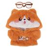 niannyyhouse 20cm Plush Doll Clothes Cartoon Hoodie Glasses Warm Sweatshirt 8in Doll Dress Up (Orange) view 1