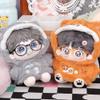 niannyyhouse 20cm Plush Doll Clothes Cartoon Hoodie Glasses Warm Sweatshirt 8in Doll Dress Up (Orange) view 2