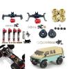 ALBARAY Upgrade Parts Compatible with Hobby for Plus 1/18 Car Parts Metal Brass Shock Absorber Wheel Hub Adapter Front Rear Axle Housing Caster Block (Color : 6) view 2