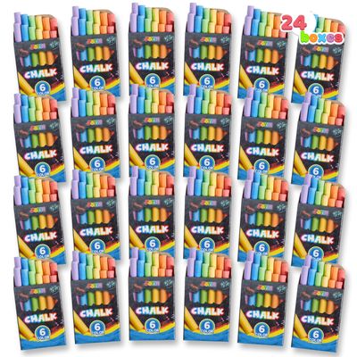 JOYIN 288 Counts Mini Chalk Set for Kids, Non-Toxic Chalks for Boys Girls 3+, School Supplies for Teachers, Goody Bag Fillers, Classroom Prizes Gifts (24 Boxes)