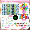 Pasimy 107 Pcs Dinosaur Birthday Party Favors Piata Set Dino Decoration 16.5 x 11.8 x 3.1 Inch Dinosaur Birthday Piata with Stick Blindfold for Party Favors(Pink,Cute) view 2