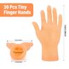 30 Pcs Tiny Finger Hands Mini Fingers Funny Hand Puppets, Miniature Small Hands for Finger Puppets Show, Gag Performance, Cute Little Hand Finger for Party Favors view 2