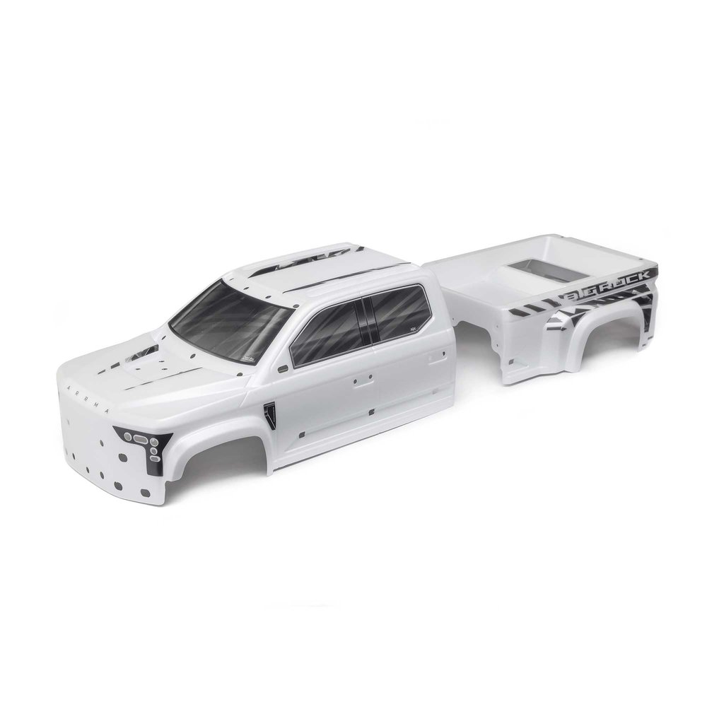 ARRMA Big Rock 6S BLX Painted Decaled Trimmed Body - White, ARA411028