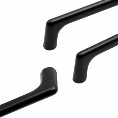 AMHIL Black Alloy Drawer Closet Wardrobe Cupboard Cabinet Pulls Sturdy Door Handle for Cabinet Wardrobe Drawer Kitchen 1Pcs