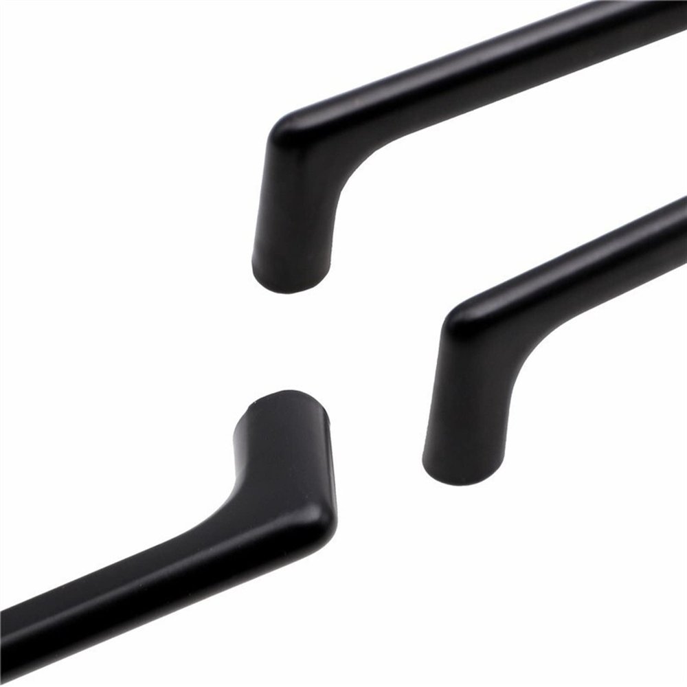 AMHIL Black Alloy Drawer Closet Wardrobe Cupboard Cabinet Pulls Sturdy Door Handle for Cabinet Wardrobe Drawer Kitchen 1Pcs
