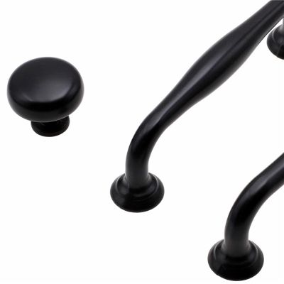 Black Aluminum Alloy Door Handle Drawer Kitchen Cupboard Cabinet Drawer Pull Knobs 1Pcs