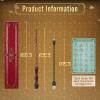 ShinySong Rechargeable Light Up Wizard Wand with Gradient Lighting, Illuminating Magic Witch Wands for Kids Christmas Cosplay Party, Ghost view 2