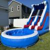 24FT(L) Commercial Water Slide for Adults Giant Inflatable Pool 100% PVC Inflatable Adult Water Slides with Blower and Water Tube, Giant Adults Water Slide Outdoor Backyard, 24x13x12ft view 1