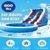 24FT(L) Commercial Water Slide for Adults Giant Inflatable Pool 100% PVC Inflatable Adult Water Slides with Blower and Water Tube, Giant Adults Water Slide Outdoor Backyard, 24x13x12ft view 2