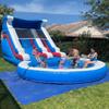 24FT(L) Commercial Water Slide for Adults Giant Inflatable Pool 100% PVC Inflatable Adult Water Slides with Blower and Water Tube, Giant Adults Water Slide Outdoor Backyard, 24x13x12ft view 3