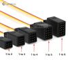 Chanmoo RC JR Style Servo Splitter 1 Male to 2/3/4/5/6 Female Y Harness Leads Y Splitter Cable Lead Wire 350mm for RC Cars Airplane Drone Receiver Servo ESC Cable Servo Fan 2Pcs (1 Male to 6Female) view 2