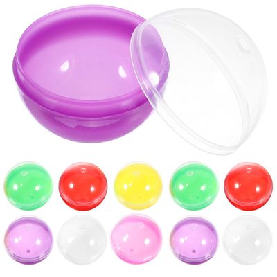 Healeved 50PCS Gumball Vending Machine Capsules Egg Shell Easter Candy Storage Box 1.1 Inch Empty Vending Machine Capsules Fillable Prize Balls Capsules