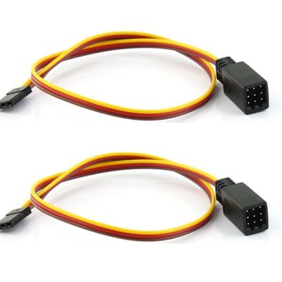 Chanmoo RC JR Style Servo Splitter 1 Male to 2/3/4/5/6 Female Y Harness Leads Y Splitter Cable Lead Wire 350mm for RC Cars Airplane Drone Receiver Servo ESC Cable Servo Fan 2Pcs (1 Male to 3Female)
