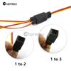 Chanmoo RC JR Style Servo Splitter 1 Male to 2/3/4/5/6 Female Y Harness Leads Y Splitter Cable Lead Wire 350mm for RC Cars Airplane Drone Receiver Servo ESC Cable Servo Fan 2Pcs (1 Male to 3Female) view 2