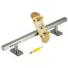 WDTMEEZU 32mm Wood Bearing Wheel Fingerboard and 10" Long Metal Flat Fingerboard Rail Combination Package view 1