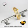 WDTMEEZU 32mm Wood Bearing Wheel Fingerboard and 10" Long Metal Flat Fingerboard Rail Combination Package view 3