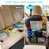 Matenf Car Organizer Back Seat with 9 Storage Pockets & 10 Tablet Holder, 1Pack Seat Back Cover for Kids Toddlers, Kick Mats Protector, Keep Cars Vehicles Organized & Tidy, Travel Accessories view 2