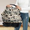 Binienty Aztec Cow Print Nursing Cover for Newborns Girls Boys, Stretchy Breathable Baby Car Seat Covers Infants Canopies view 4