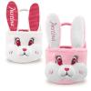 Atiming Personalized Plush Easter Basket for Kids, 1 Pack Custom Easter Furry Bunny Basket with Name for Boys Girls Easter Eggs Hunt Basket Easter Party Gift Bags view 1