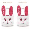 Atiming Personalized Plush Easter Basket for Kids, 1 Pack Custom Easter Furry Bunny Basket with Name for Boys Girls Easter Eggs Hunt Basket Easter Party Gift Bags view 3