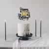 1 PCS Happy 60th Birthday Cake Topper Black Gold Glitter Cheers to 60 Years Birthday Cake Pick Hello 60 Fabulous Cake Decoration for Happy 60th Birthday Anniversary Party Decorations Supplies view 4