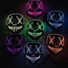 Boolavard Halloween Mask LED Light up Mask for Festival Cosplay Halloween Costume Masquerade Parties, Carnival, Gifts (Green) view 2