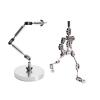 BAIYITONGDA Stop Motion Factory,Full Metal Stop Motion Animation Character Skeleton Stainless Steel Skeleton,Armature Rigging System for Stop Motion Animation,15cm view 1