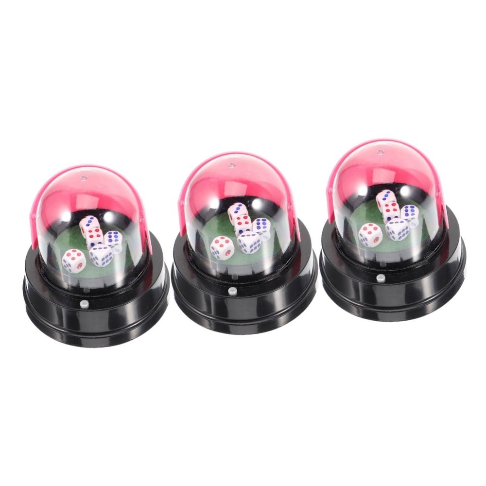 Totority 3pcs Electric Dice Cup Mini Shaker Dice Game Party Supplies Bar Ktv Random Color