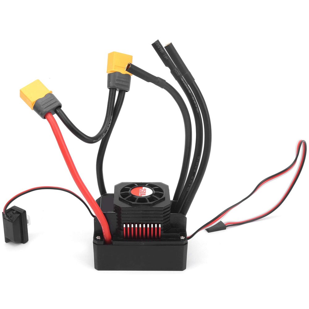 Alomejor Electric Speed Controller 150A ESC ESC, 150A ESC ESC with XT60 Plug for XT60 Plug for 1/10 1/8 Remote Control Car Hand & Wrist Braces
