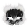 QianShi Furry Fox Mask Mask Cosplay Costume Half Face Animal Furry Party Eye Cat Masks Cosplay Wolf Masks Plush Faux Mask for Masquerade Costume Props view 1