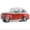 1947 Super Deluxe Lowrider Red and Silver Metallic California Lowriders Series 4 1/64 Diecast Model Car by Greenlight 63050A view 1