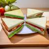 4PCS Simulation Food Artificial Vegetable Sandwich,Faux Vegetable Sandwich, Fake Food Bread Model Photography Prop for Home Kitchen Party Decoration view 4