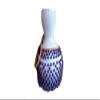 Purple Beaded White Shekere, Rhythm Gourd Instrument, Unique Musician Gifts, Natural Colour Gourd Percussion, Valentines Gifts view 1