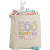 Personalization Universe Egg Hunter Personalized Large Canvas Tote Bag  Custom Kids Spring Gift  Children's Basket Tote view 1