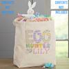 Personalization Universe Egg Hunter Personalized Large Canvas Tote Bag  Custom Kids Spring Gift  Children's Basket Tote view 4