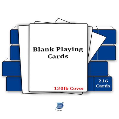 4 Set - 216 Piece Blank Playing Cards - 3.5 x 2.5 (Poker Size) - Thick Material - Easy to Write On! (Perfect for DIY Games or Flash Cards)
