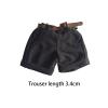 1:12 Action Figures Shorts 6 inch Female Figure Clothing Cosplay Doll Dress up Accessories Model Outfits Doll Clothes, Black view 3