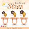 SWEETIE Rubber Pacifier Natural Rubber Pacifier Rounded (Light Pink, 6-12 Month) view 3
