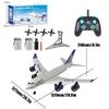 FANXMF RC Airbus 747 A380 2.4G Remote Control Electric Plane Four Motor RC Airplane Toy RC Airliner with LED Lights Drop Resistant Aircraft 2 Batteries EPP Airplane for Beginners Kids Gifts (747) view 2