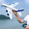 FANXMF RC Airbus 747 A380 2.4G Remote Control Electric Plane Four Motor RC Airplane Toy RC Airliner with LED Lights Drop Resistant Aircraft 2 Batteries EPP Airplane for Beginners Kids Gifts (A-380) view 1