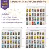420 PCS Mini Tarot Stickers for Journaling, 1.25" x 0.78" Tarot Card Stickers Based on Rider Waite Tarots Deck, 8 Tarot Cheat Sheet Included view 2