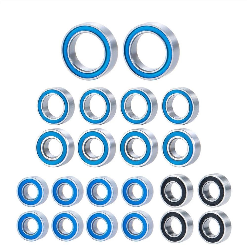 ALBARAY Upgrade Parts Compatible with Bronco for Defender for 1/18 for TRX-4M 22PCS Ball Bearing SetBlue Sealed Bearing Upgrade Parts