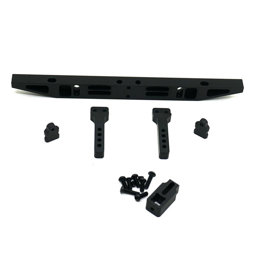 ALBARAY Upgrade Parts Compatible with TRX-4 for 1/10 RC Crawler for Defender Aluminum Bull Bar for TRX4 Front Rear Bumper with Winch Tow Hook Mount Upgrade Parts (Color : Rear Bumper)