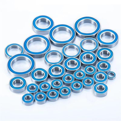 ALBARAY Upgrade Parts Compatible with TRX4 for TRX-4 E-Revo 2.0 for TRA86086-4 32PCS Bearing Kit for 1/10 RC Crawler Car Blue Ball Bearing Upgrade Parts